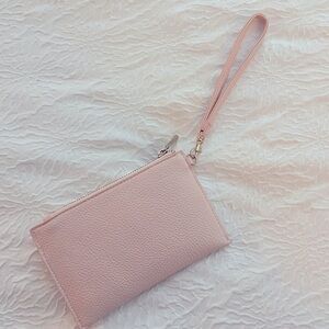 Blush pink wristlet